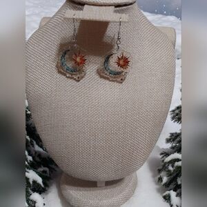 Celestial Sun and Moon Earrings